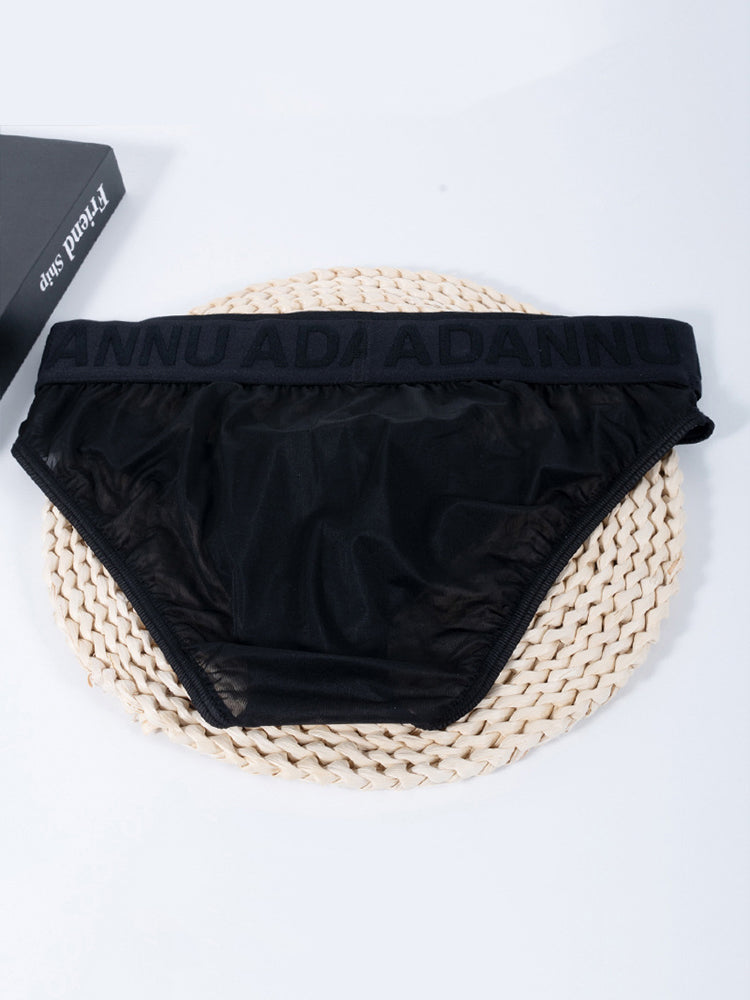 2 Pack Men's Stretch Solid Color Sexy Crotch Single-Layer Briefs | dmunderwear detail image 11