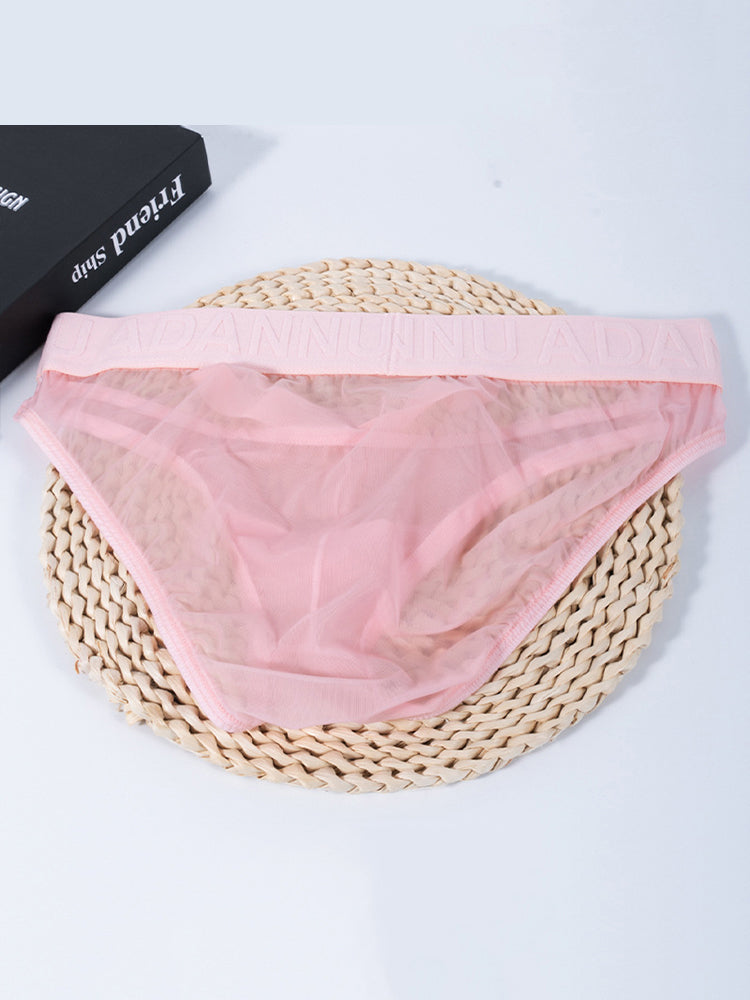 2 Pack Men's Stretch Solid Color Sexy Crotch Single-Layer Briefs | dmunderwear detail image 13