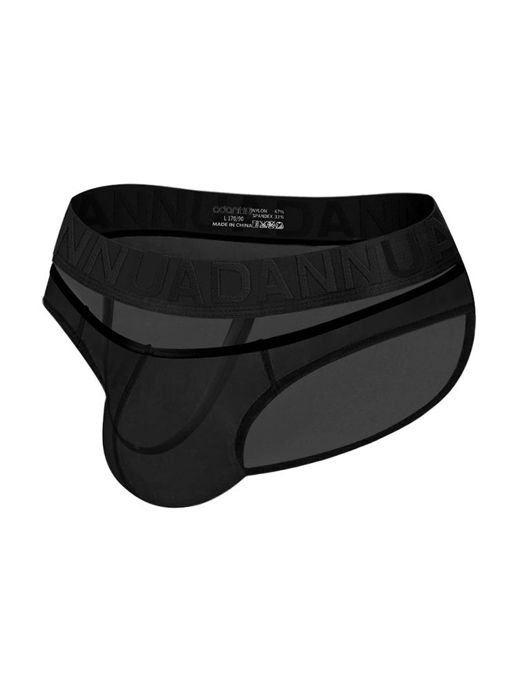 2 Pack Men's Stretch Solid Color Sexy Crotch Single-Layer Briefs | dmunderwear detail image 18