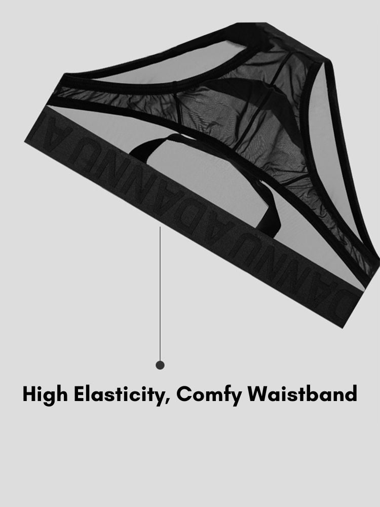 2 Pack Men's Stretch Solid Color Sexy Crotch Single-Layer Briefs | dmunderwear detail image 6