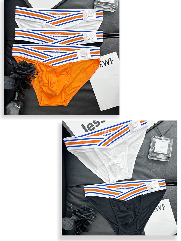 2-pack Men's Striped V-waist High-cut Briefs | dmunderwear detail image 12