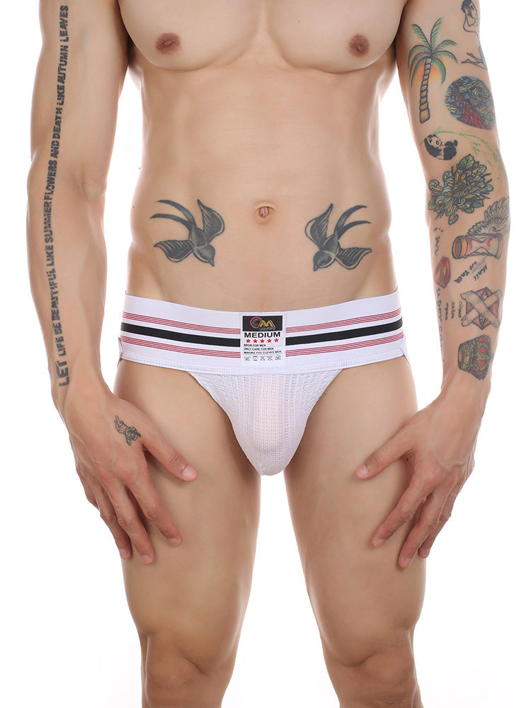 2 Pack Men's Supportive Fit Comfy Waistband Anti-Chafing Stretch Jockstrap | dmunderwear detail image 10
