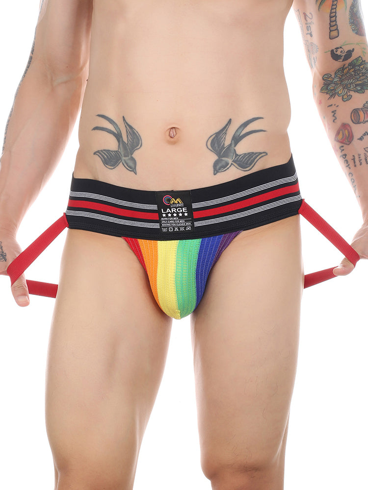 2 Pack Men's Supportive Fit Comfy Waistband Anti-Chafing Stretch Jockstrap | dmunderwear detail image 15
