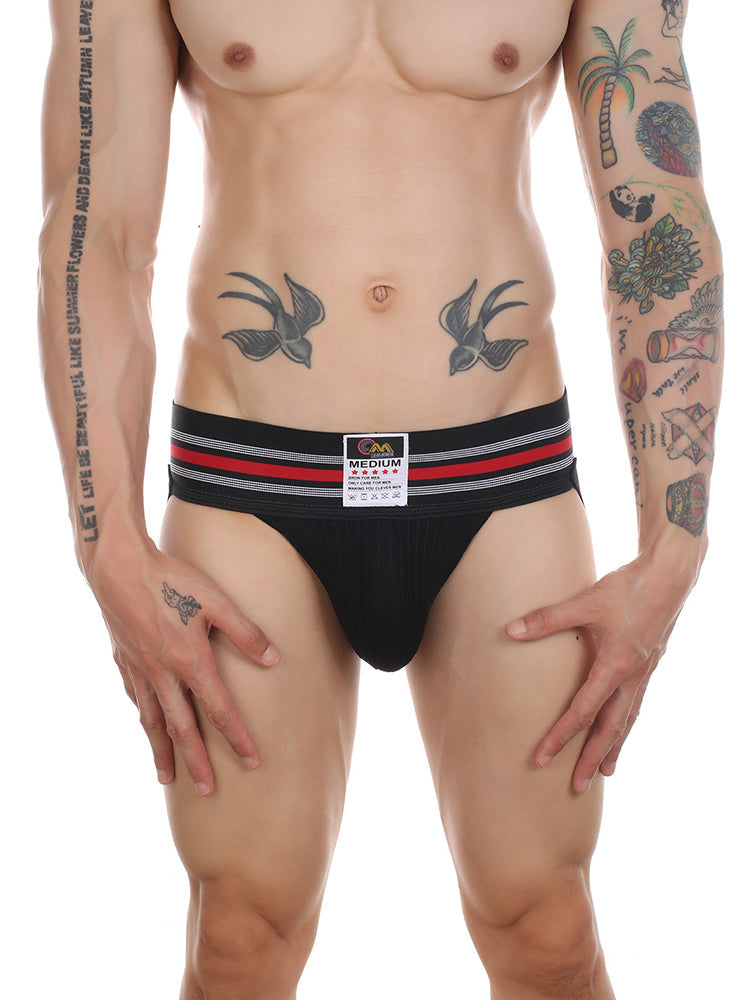 2 Pack Men's Supportive Fit Comfy Waistband Anti-Chafing Stretch Jockstrap | dmunderwear detail image 9