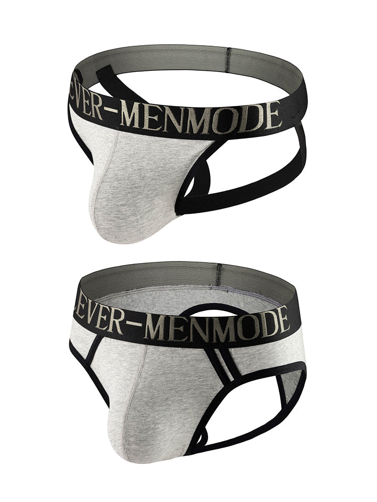 2 Pack Men's Cotton Support Jockstrap with Enhanced Pouch | dmunderwear detail image 2