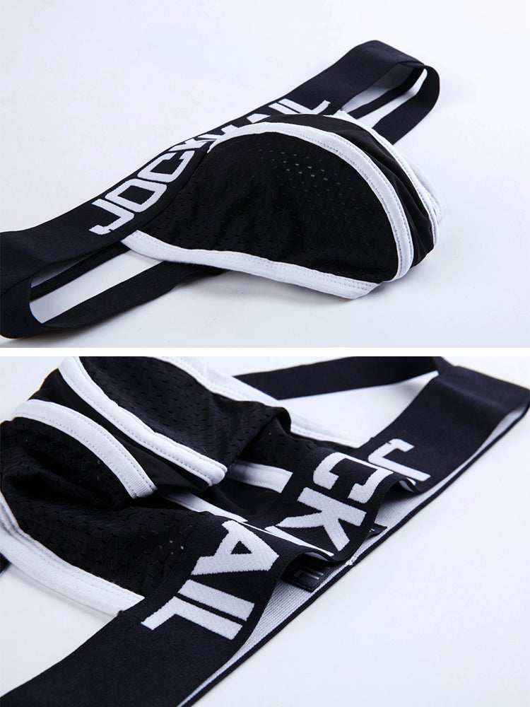 2 Pack Men's Supportive U-Pouch Day-Long Comfort Chafe-Free Design Jockstraps | dmunderwear detail image 15