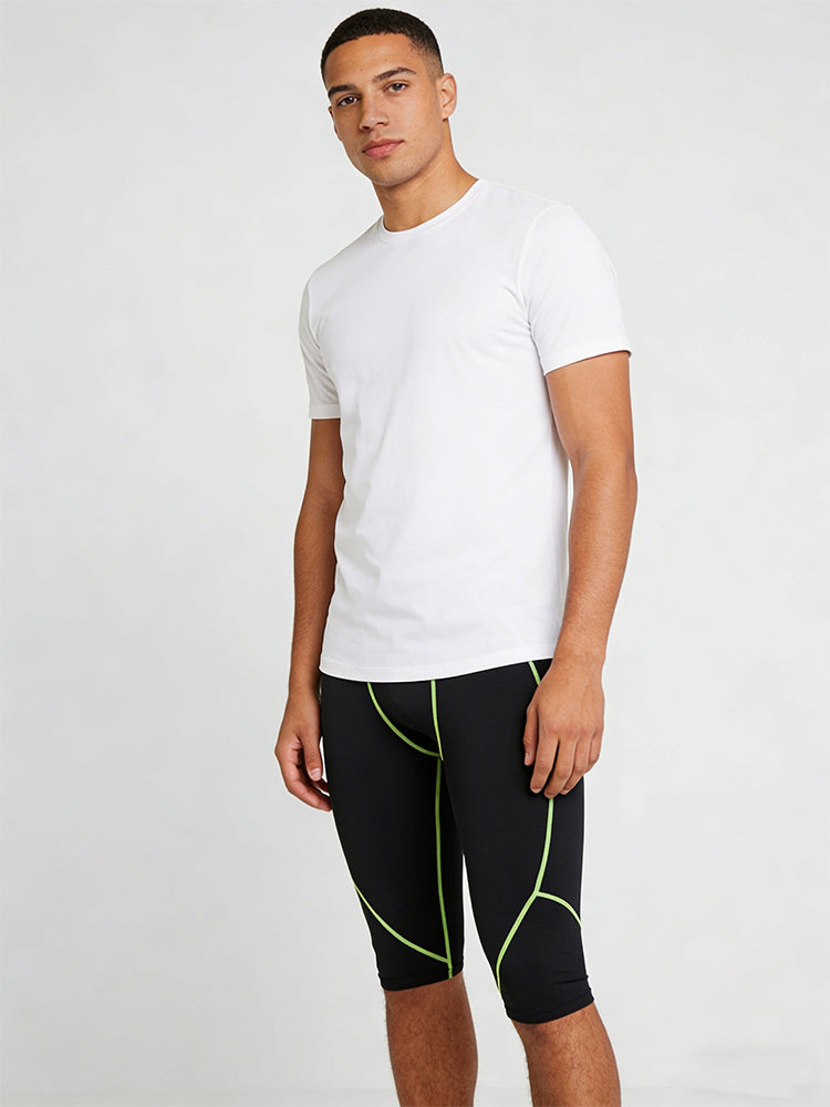 2 Pack Men's Sweat-Wicking Quick-Dry Muscle-Hugging Fit Activewear Tights | dmunderwear