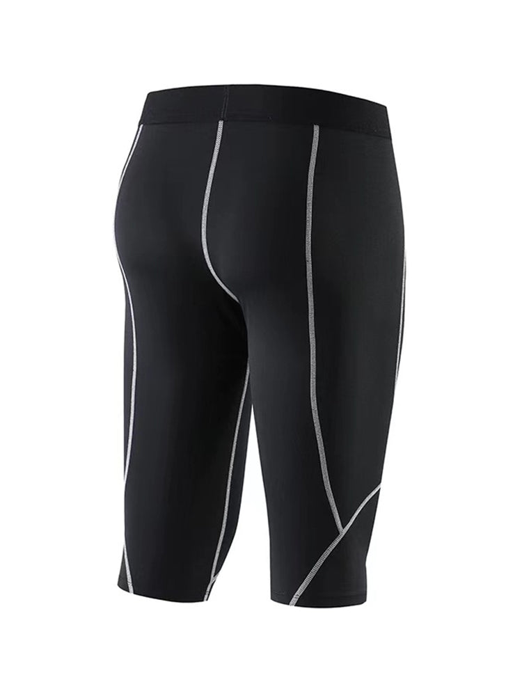 2 Pack Men's Sweat-Wicking Quick-Dry Muscle-Hugging Fit Activewear Tights | dmunderwear detail image 12