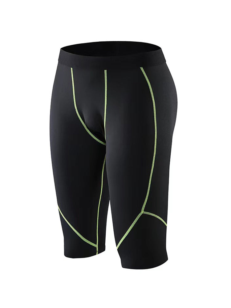 2 Pack Men's Sweat-Wicking Quick-Dry Muscle-Hugging Fit Activewear Tights | dmunderwear detail image 3