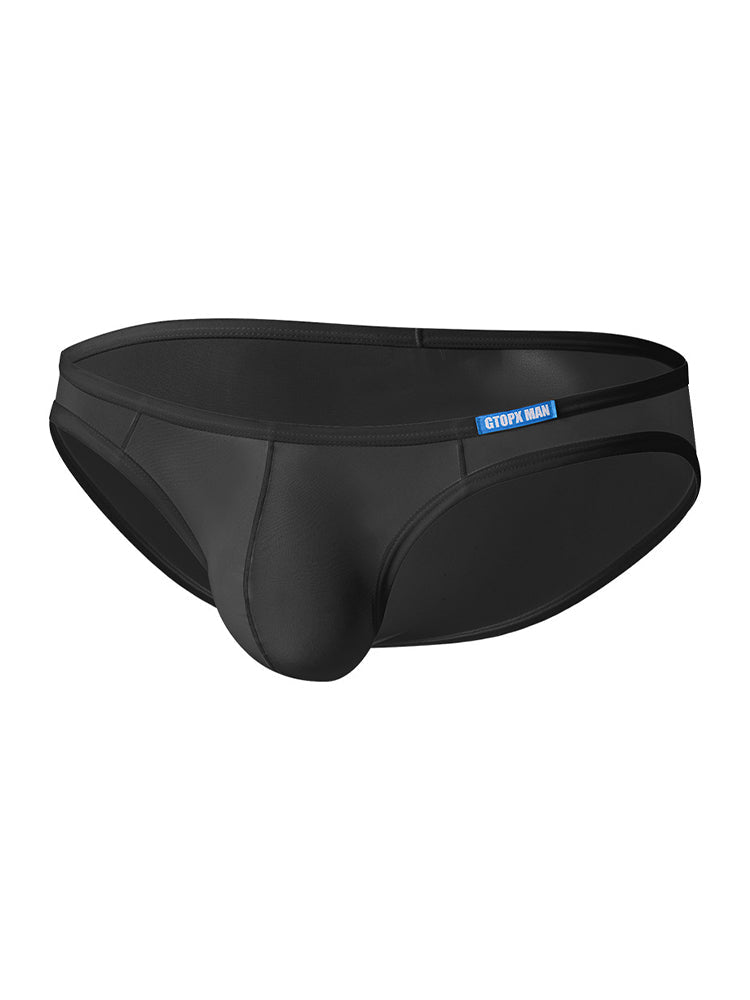 2 Pack Men's Thin Ice Silk Face Mask Fabric U-Convex Sexy Semi-Transparent Bikini | dmunderwear detail image 19