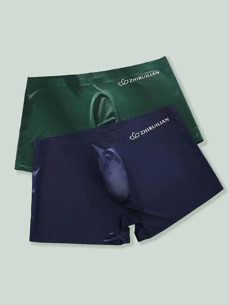 2-pack Men's Translucent Seamless 3D Pocket Trunks | dmunderwear detail image 10