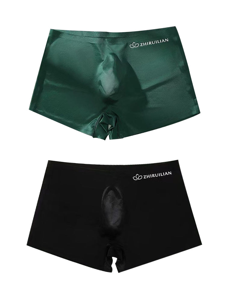 2-pack Men's Translucent Seamless 3D Pocket Trunks | dmunderwear detail image 12
