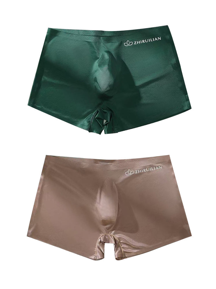 2-pack Men's Translucent Seamless 3D Pocket Trunks | dmunderwear detail image 2