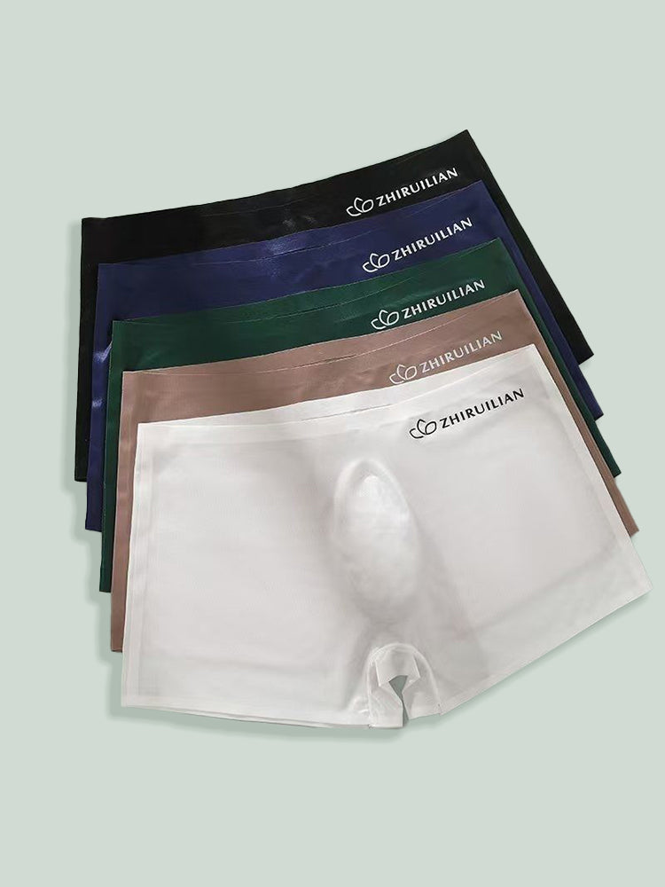 2-pack Men's Translucent Seamless 3D Pocket Trunks | dmunderwear detail image 3