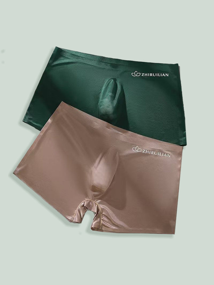 2-pack Men's Translucent Seamless 3D Pocket Trunks | dmunderwear detail image 5