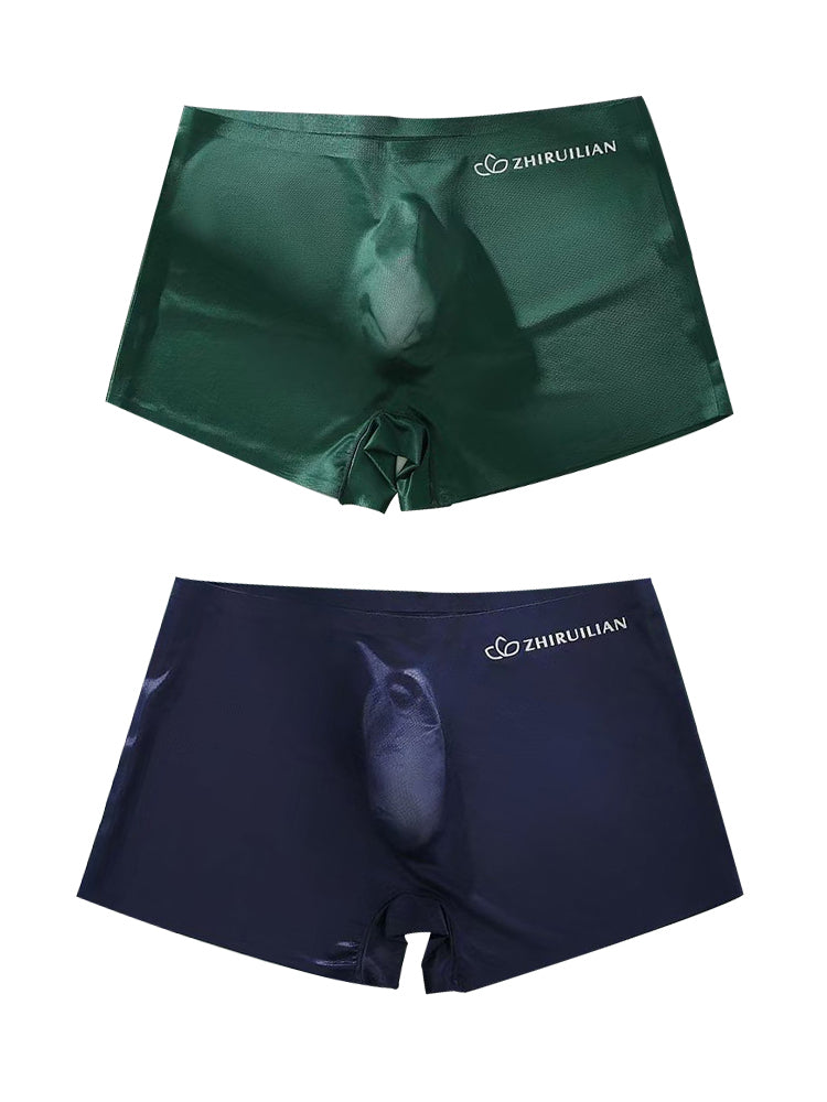 2-pack Men's Translucent Seamless 3D Pocket Trunks | dmunderwear detail image 7