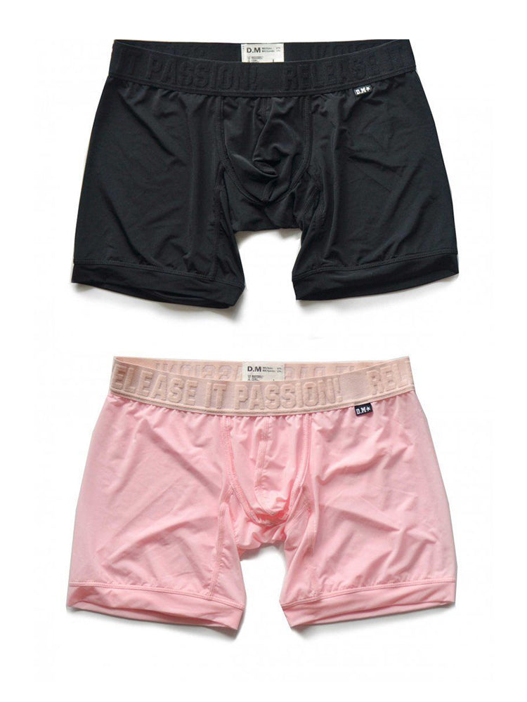 2 Pack Men's Trendy Breathable Ice Silk Boxer Briefs | dmunderwear detail image 11