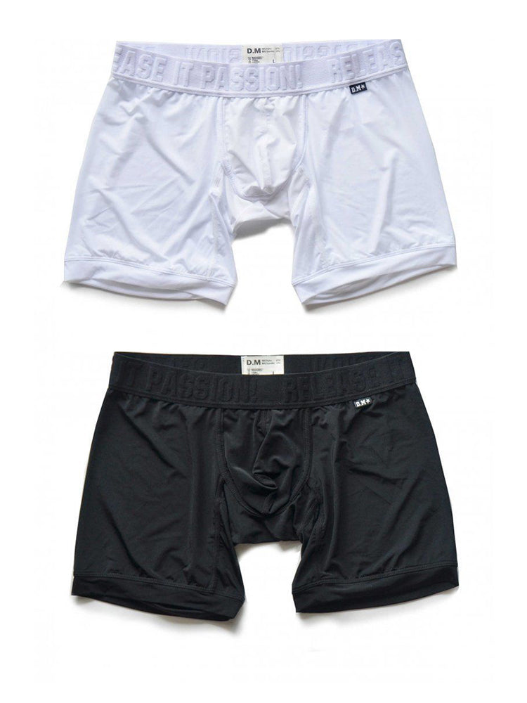 2 Pack Men's Trendy Breathable Ice Silk Boxer Briefs | dmunderwear detail image 2