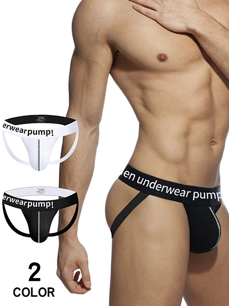 2 Pack Men's Trendy Breathable Sexy Cotton Jockstrap | dmunderwear detail image 13