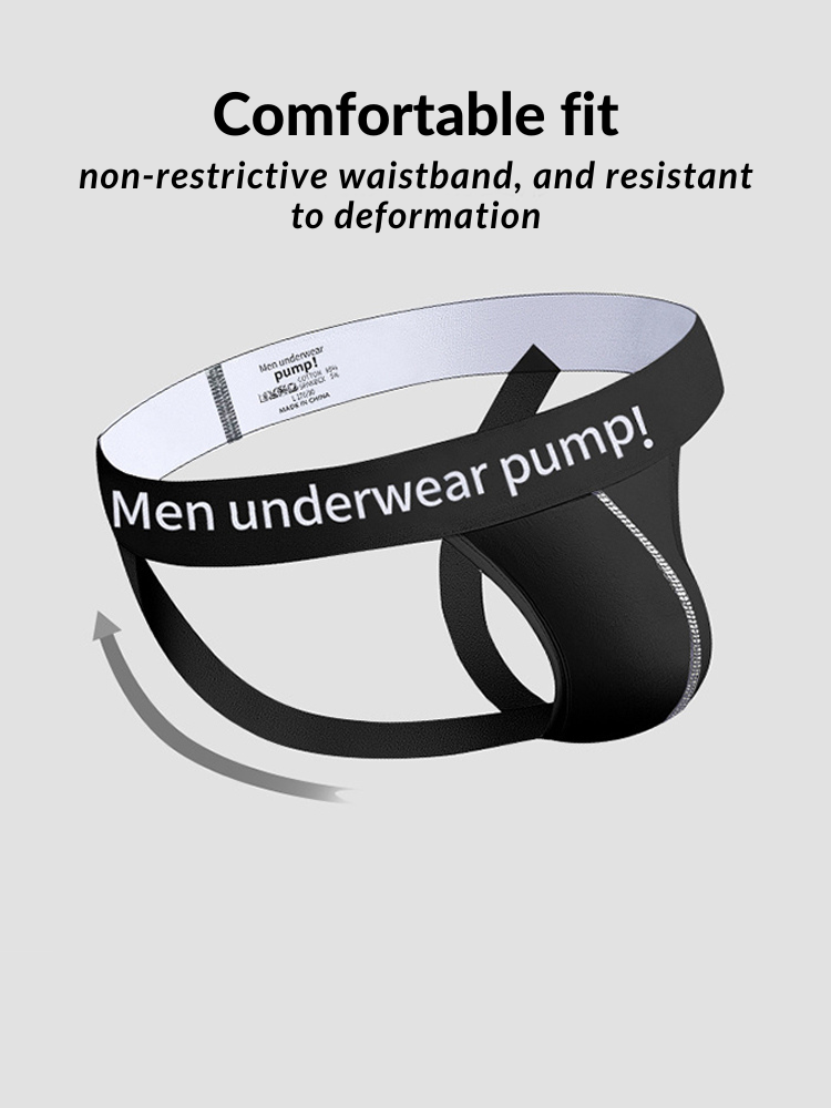 2 Pack Men's Trendy Breathable Sexy Cotton Jockstrap | dmunderwear detail image 20
