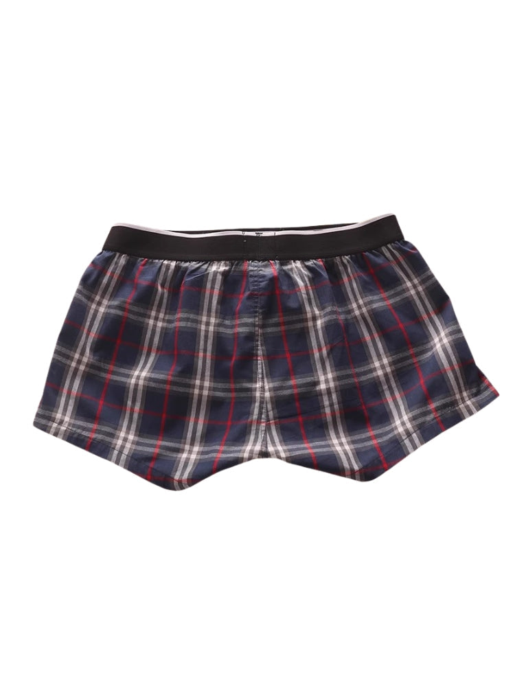 2 Pack Men's Trendy Plaid Design Zero-Irritation Cooling Airflow Supportive Boxers Shorts | dmunderwear detail image 10