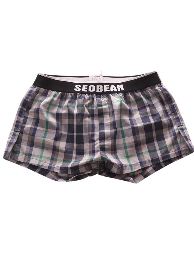 2 Pack Men's Trendy Plaid Design Zero-Irritation Cooling Airflow Supportive Boxers Shorts | dmunderwear detail image 17