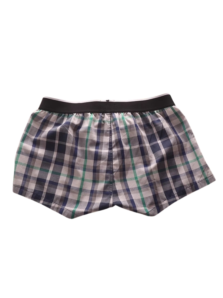 2 Pack Men's Trendy Plaid Design Zero-Irritation Cooling Airflow Supportive Boxers Shorts | dmunderwear detail image 18