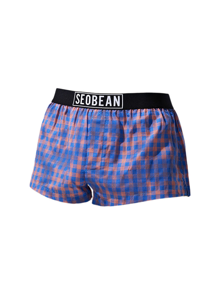 2 Pack Men's Trendy Plaid Odor-Control Seamless Comfort Boxer Shorts | dmunderwear detail image 15