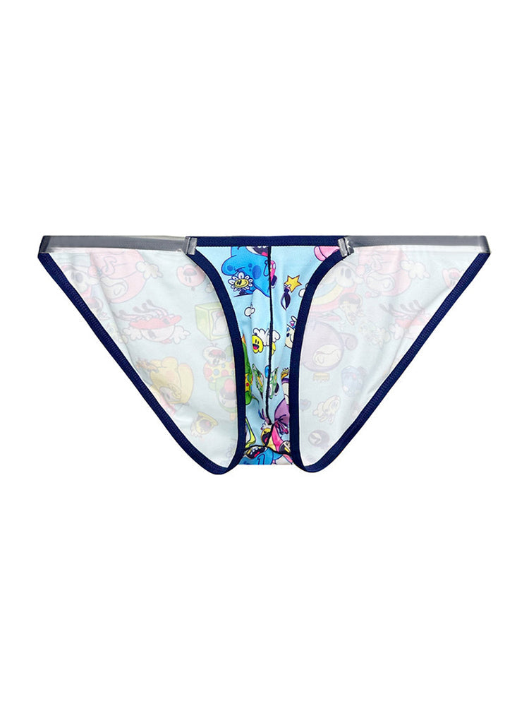 2 Pack Men's Trendy Printed Cartoon Comfortable and Breathable Bikini | dmunderwear detail image 16
