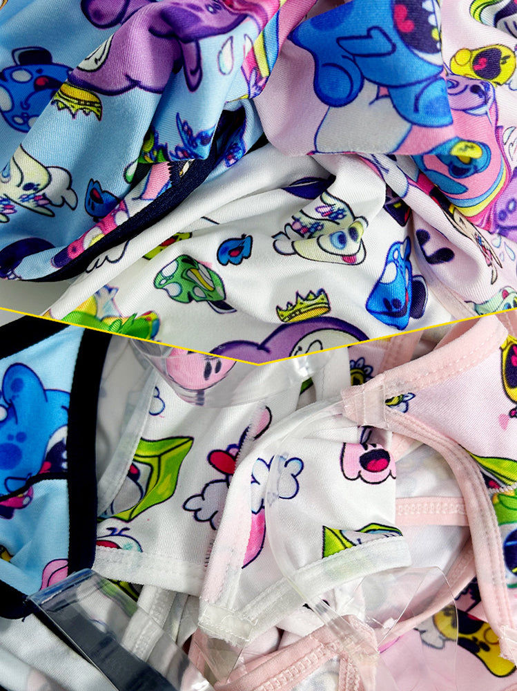 2 Pack Men's Trendy Printed Cartoon Comfortable and Breathable Bikini | dmunderwear detail image 9