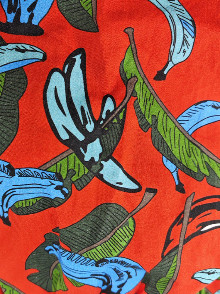 2 Pack Men's Banana Print Cotton Lounge Shorts with Button Fly | dmunderwear detail image 9