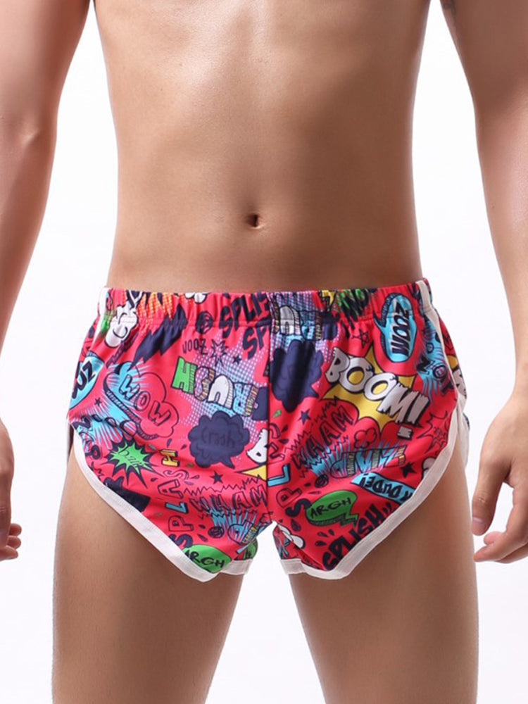 2 Pack Men's Trendy Printed Loose-Fit Moisture-Wicking Boxer Briefs | dmunderwear detail image 16