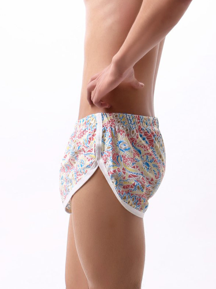 2 Pack Men's Trendy Printed Loose-Fit Moisture-Wicking Boxer Briefs | dmunderwear detail image 3