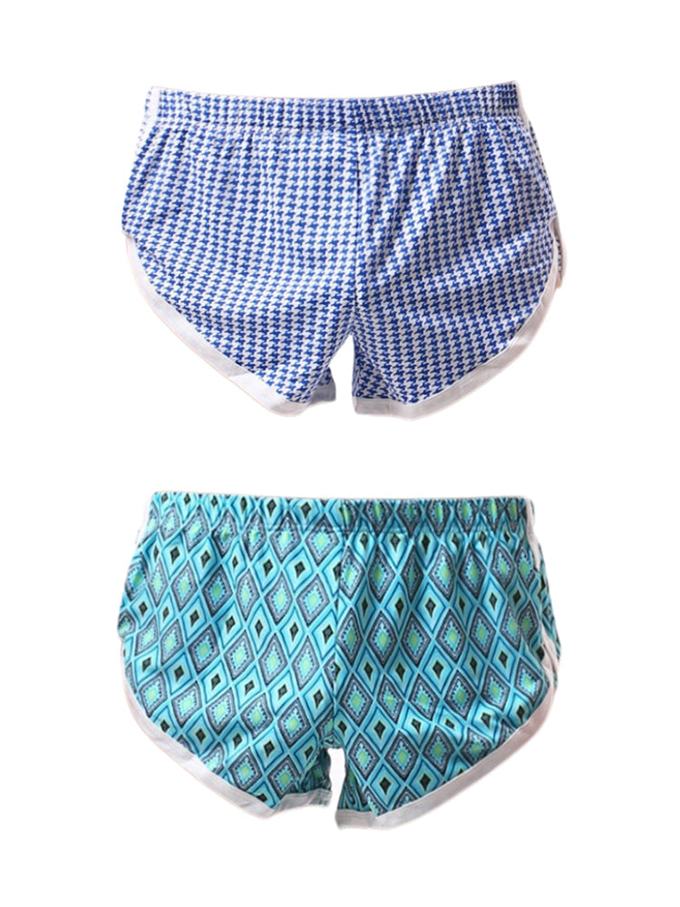 2 Pack Men's Trendy Printed Loose-Fit Moisture-Wicking Boxer Briefs | dmunderwear detail image 7
