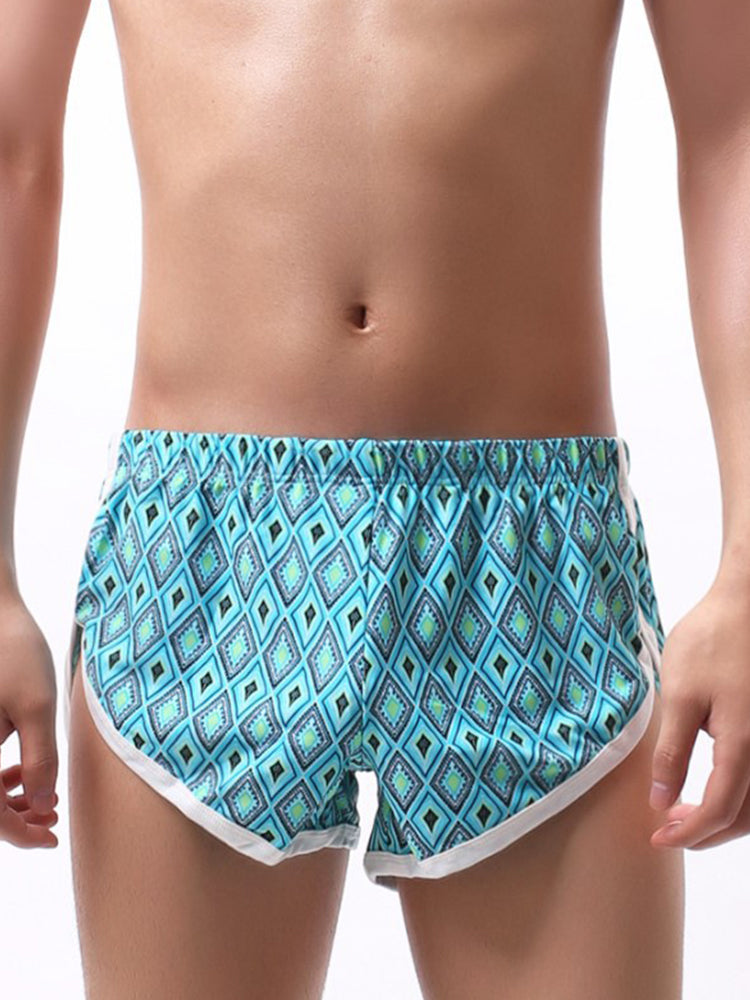 2 Pack Men's Trendy Printed Loose-Fit Moisture-Wicking Boxer Briefs | dmunderwear detail image 9