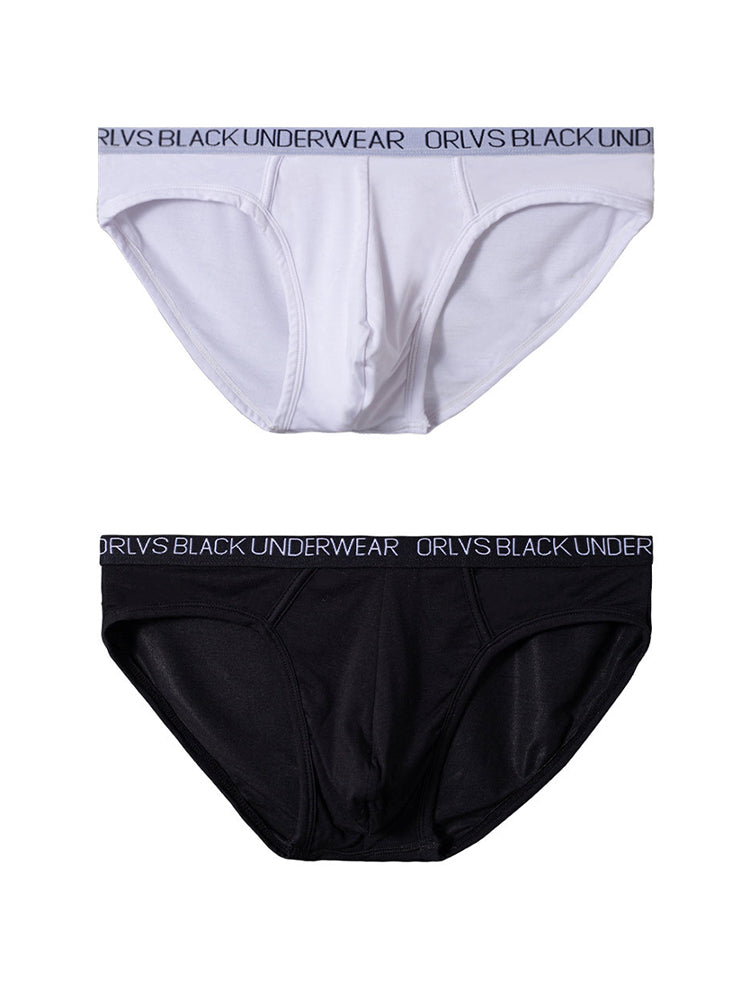 2 Pack Men's Trendy Seamless Waistband Ultra-Soft Fabric Stay-Put Fit Briefs | dmunderwear detail image 2