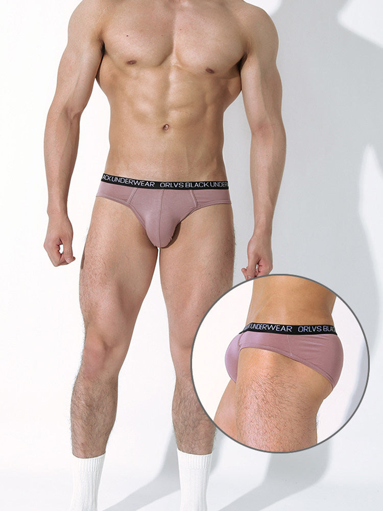 2 Pack Men's Trendy Seamless Waistband Ultra-Soft Fabric Stay-Put Fit Briefs | dmunderwear detail image 3
