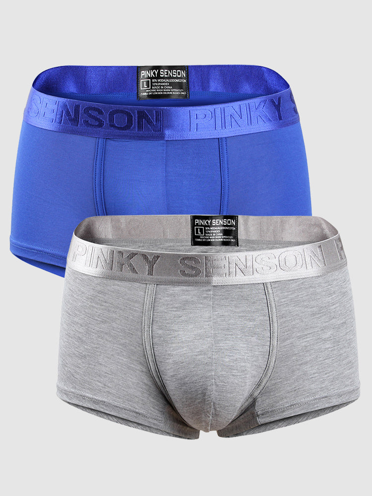 2 Pack Men's U Convex Modal Breathable Trunks | dmunderwear detail image 14
