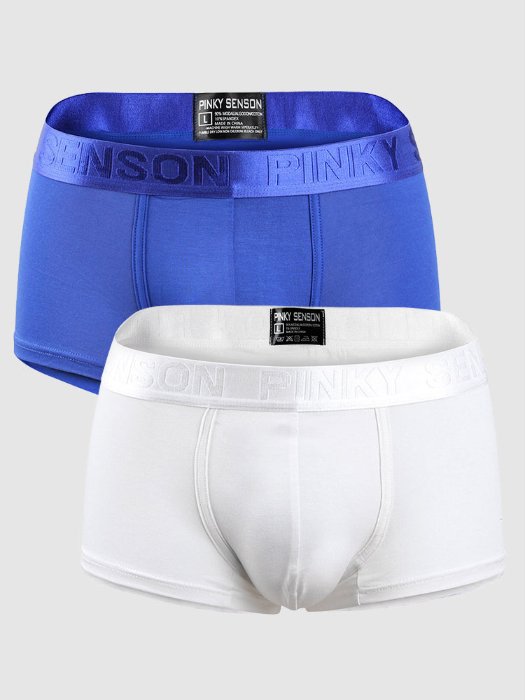 2 Pack Men's U Convex Modal Breathable Trunks | dmunderwear detail image 16