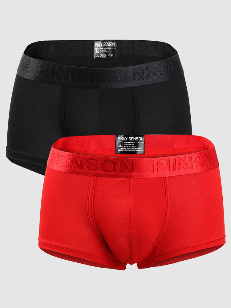 2 Pack Men's U Convex Modal Breathable Trunks | dmunderwear detail image 17