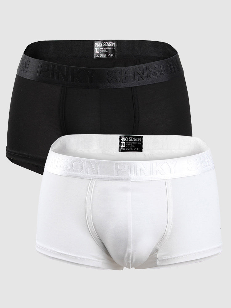 2 Pack Men's U Convex Modal Breathable Trunks | dmunderwear detail image 18