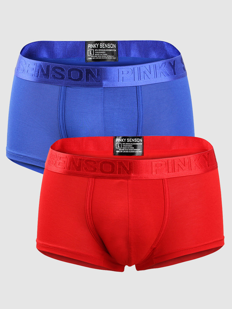 2 Pack Men's U Convex Modal Breathable Trunks | dmunderwear detail image 19
