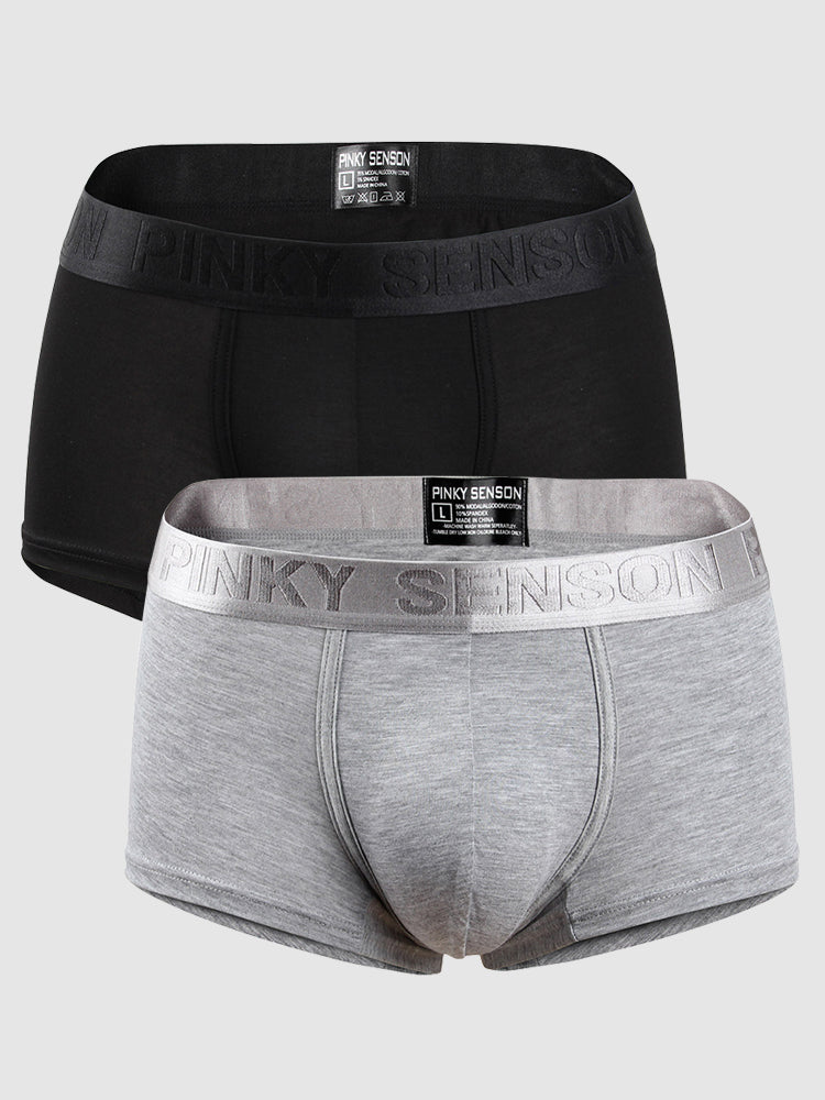 2 Pack Men's U Convex Modal Breathable Trunks | dmunderwear detail image 8