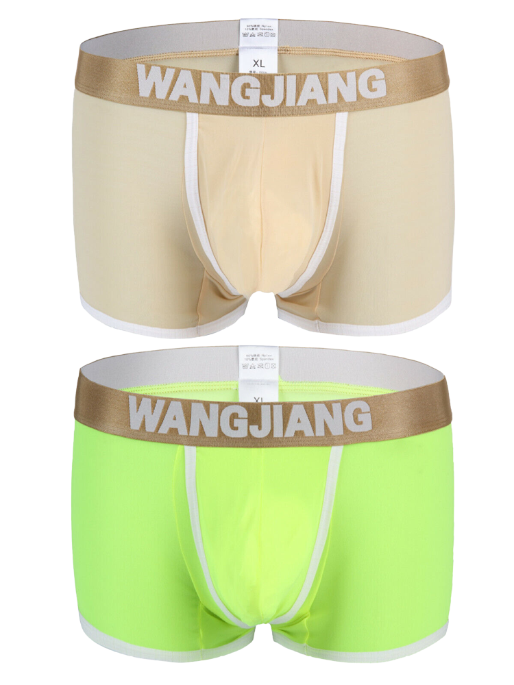 2 Pack Men's U Convex Pouch Trunks With Open Fly | dmunderwear detail image 16