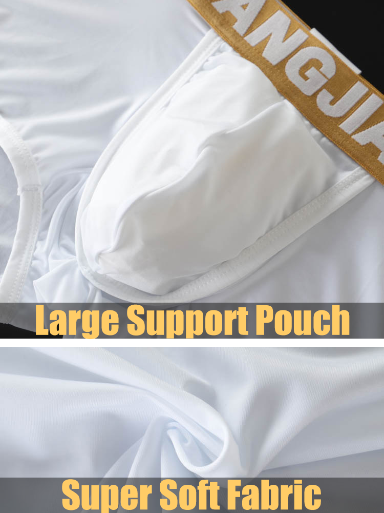 2 Pack Men's U Convex Pouch Trunks With Open Fly | dmunderwear detail image 5