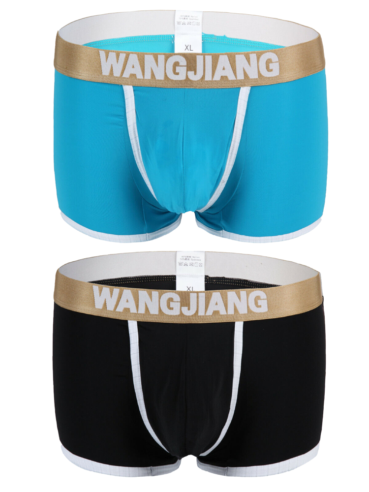 2 Pack Men's U Convex Pouch Trunks With Open Fly | dmunderwear detail image 8