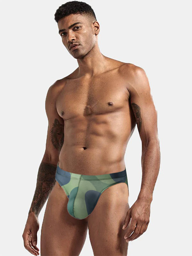 2 Pack Men's U-Pouch Camouflage Trendy Briefs | dmunderwear