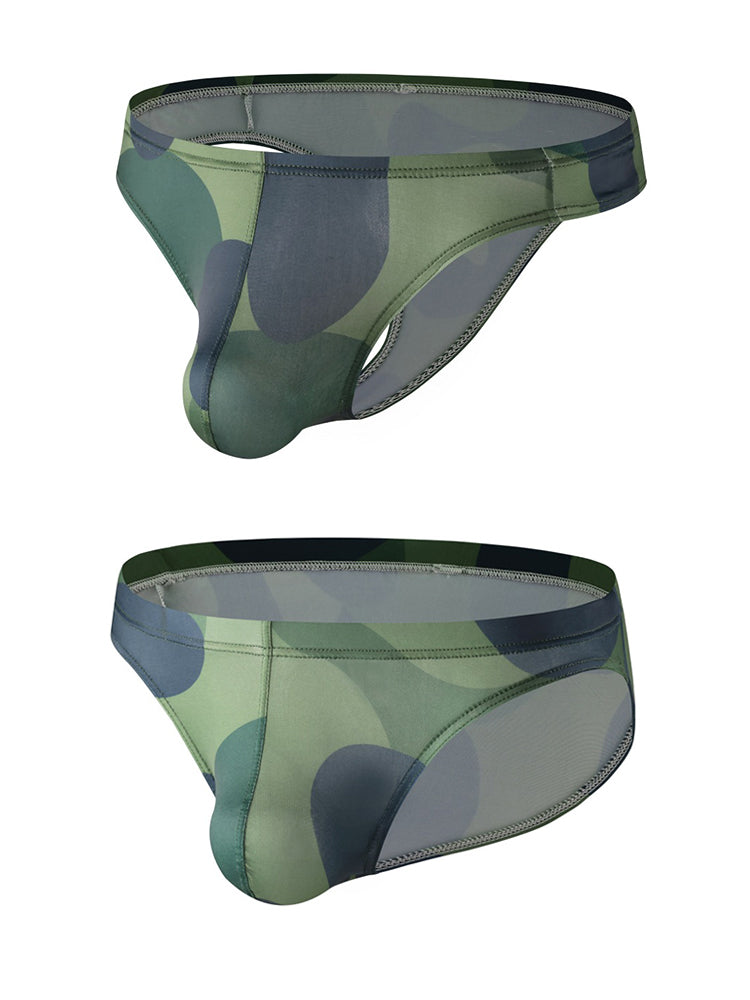 2 Pack Men's U-Pouch Camouflage Trendy Briefs | dmunderwear detail image 2