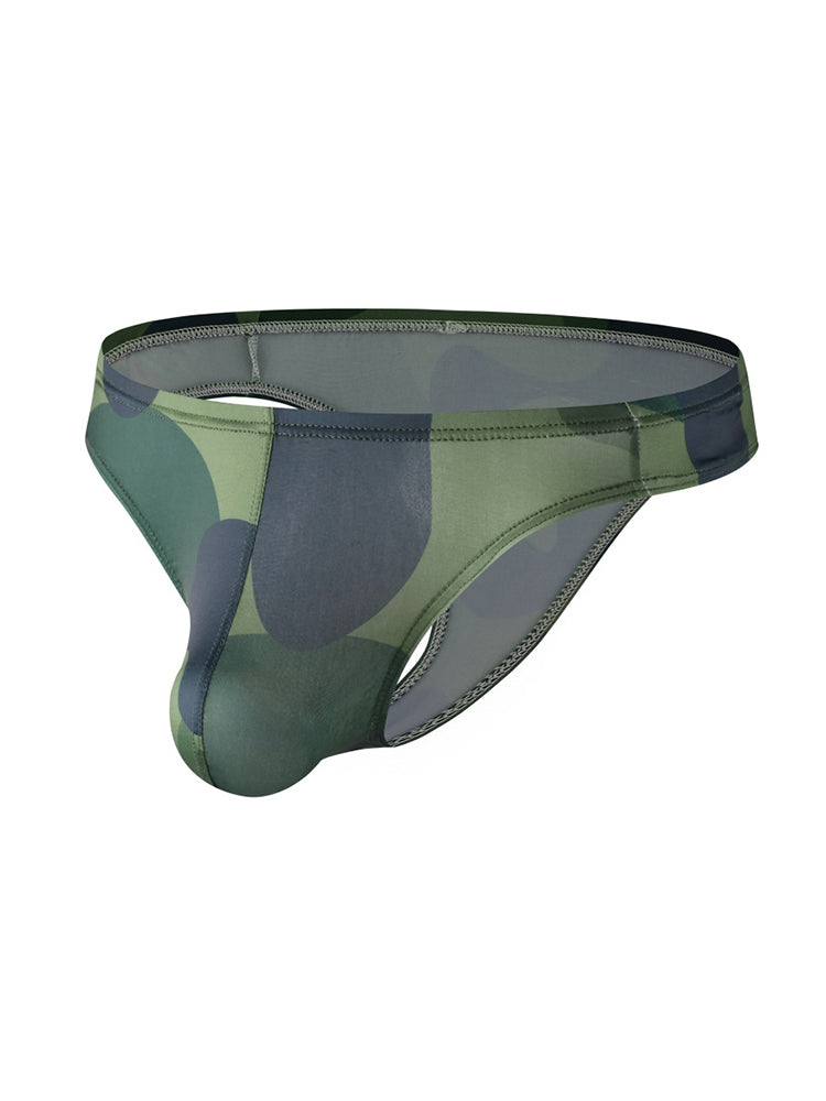 2 Pack Men's U-Pouch Camouflage Trendy Briefs | dmunderwear detail image 3