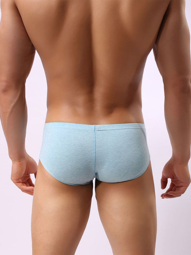 2 Pack Men's U-Pouch Casual Solid Trunks | dmunderwear detail image 10